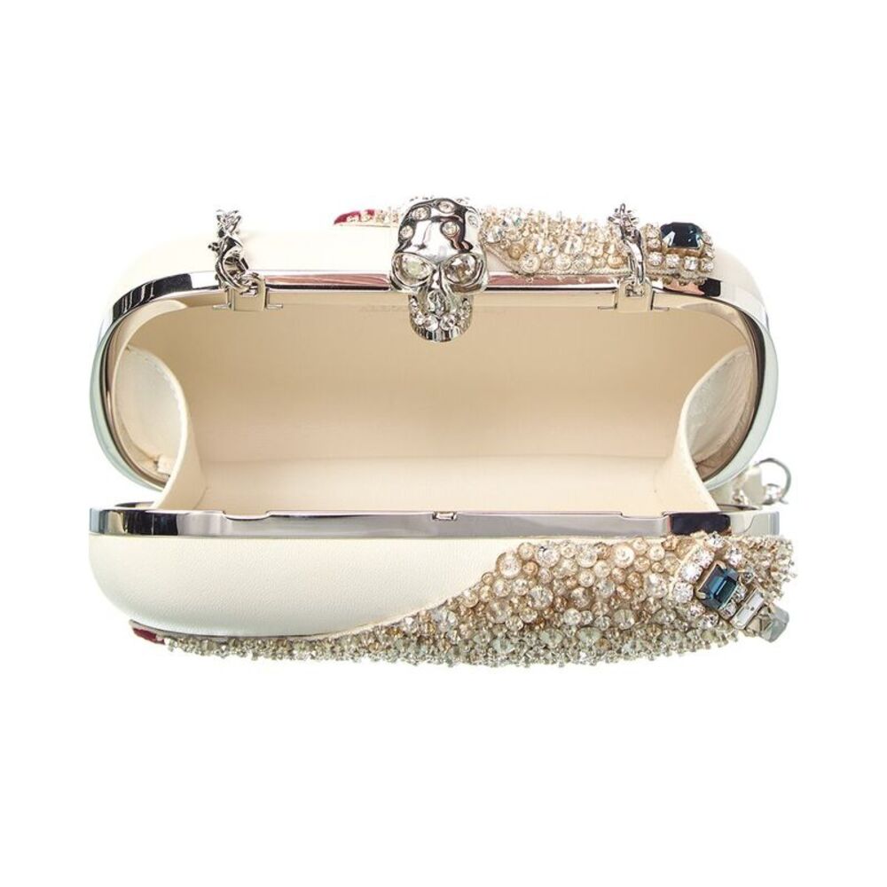Alexander Mcqueen Embellished Hand Leather Skull Clutch (Authentic Pre-Loved), - Picture 4 of 5